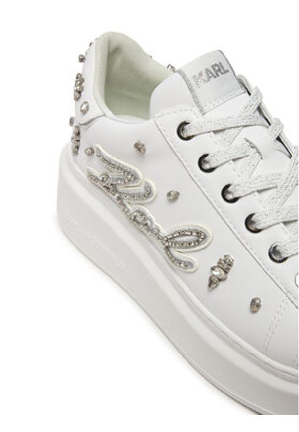 Karl Lagerfeld - KARL LAGERFELD Sneakersy Ankapri KL63525 Biały. Kolor: biały. Materiał: skóra