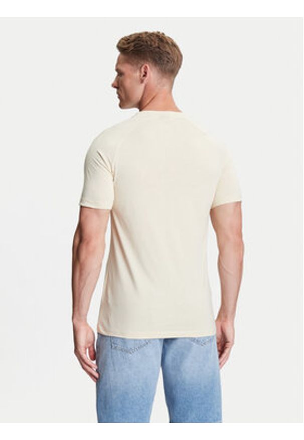 BOSS T-Shirt 50517970 Beżowy Slim Fit. Kolor: beżowy. Materiał: bawełna