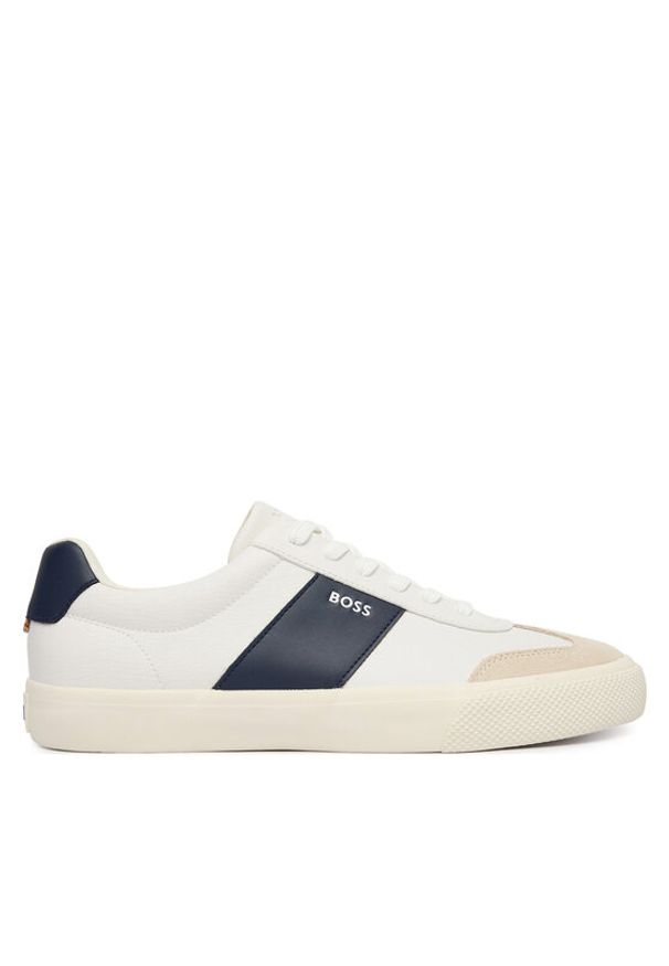 BOSS Sneakersy Aiden 50557852 Biały. Kolor: biały. Materiał: skóra