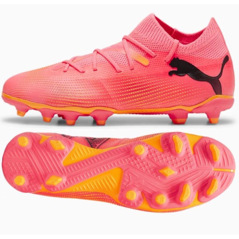Różowe korki Puma z cholewką 4099686523534 - Korki męskie