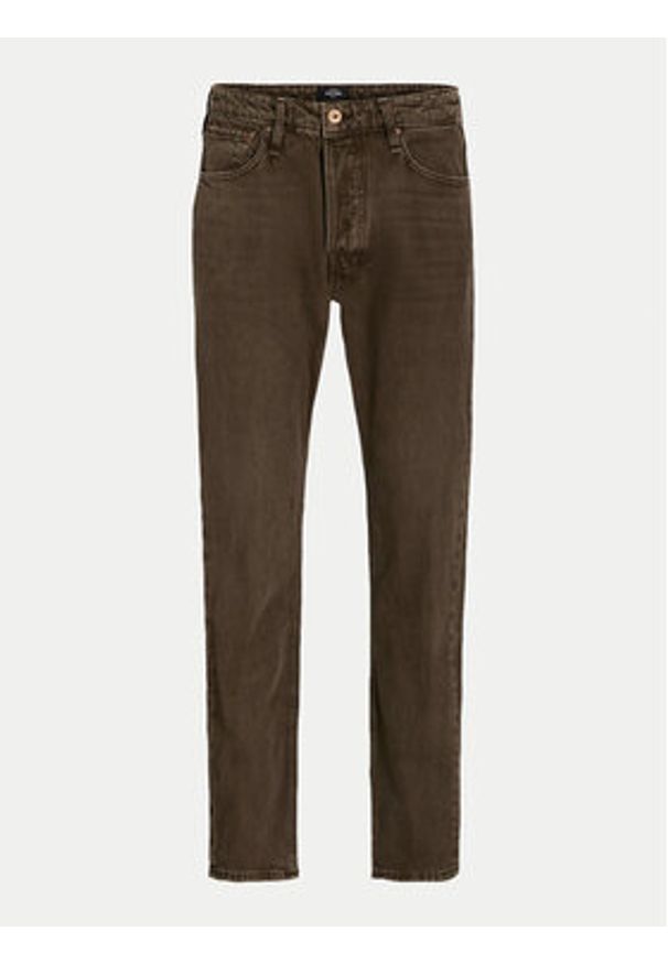 Jack & Jones Jeansy Chris 12246401 Brązowy Relaxed Fit. Kolor: brązowy