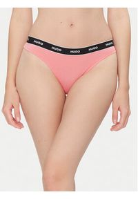 Hugo - HUGO Komplet 3 par stringów Triplet Thong Stripe 50545680 Kolorowy. Materiał: bawełna. Wzór: kolorowy #6