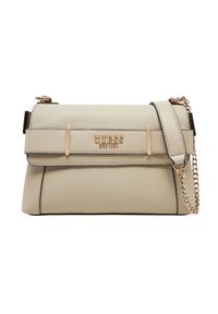 Guess - GUESS Taupe damska torebka Anadela. Kolor: beżowy. Materiał: skórzane