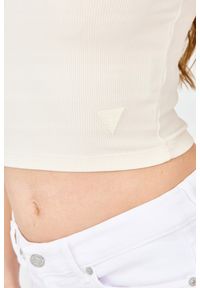 Guess - GUESS Damski beżowy top, Rozmiar M. Kolor: beżowy. Materiał: wiskoza #6