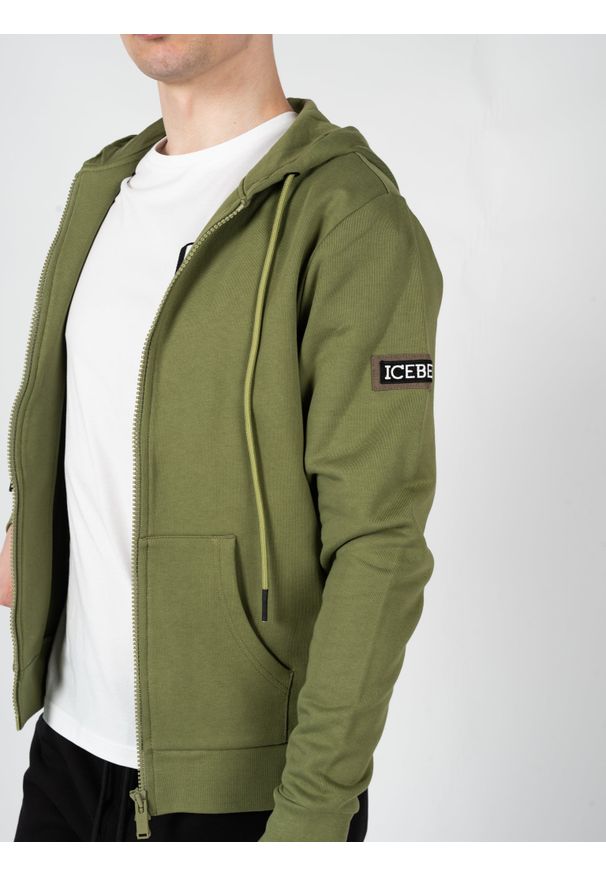 Iceberg Bluza "Hoodie" | E0726300 | Mężczyzna | Khaki. Okazja: na co dzień. Kolor: brązowy. Materiał: bawełna. Wzór: aplikacja. Styl: casual, sportowy