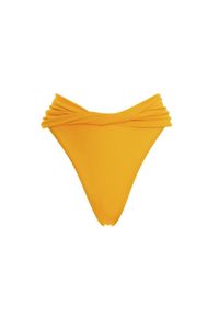 AGUA BENDITA - Dół od bikini Arabella Lily. Stan: podwyższony. Kolor: żółty. Materiał: materiał. Wzór: aplikacja #7