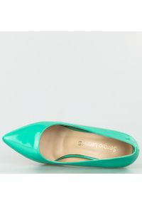 Inna - Szpilki wysokie lakierowane miętowe Sergio Leone. Kolor: miętowy. Materiał: lakier. Obcas: na szpilce. Styl: elegancki #6