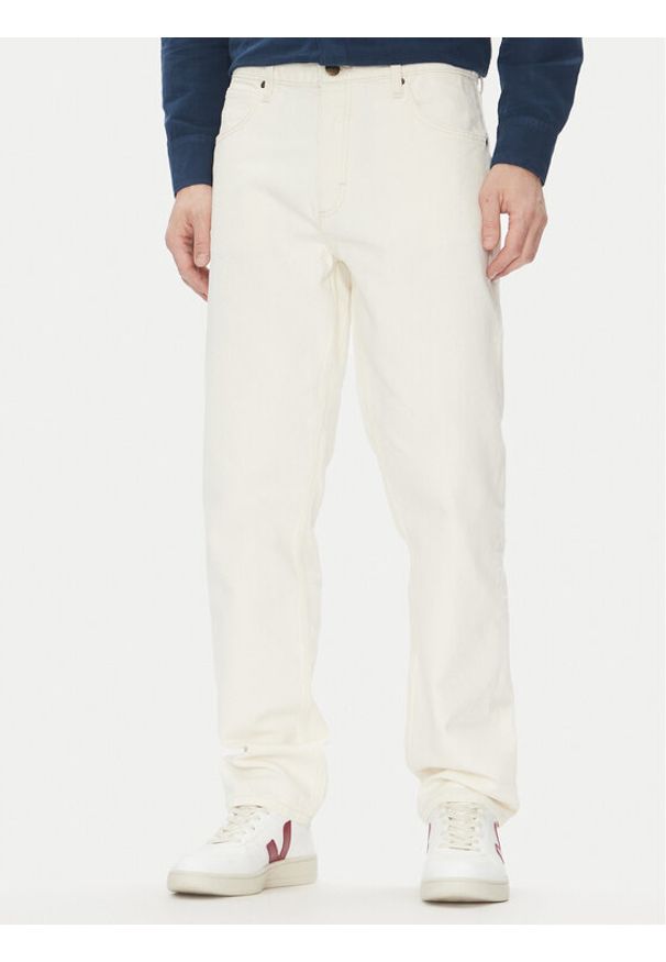 Lee Jeansy Oscar 112364188 Biały Tapered Fit. Kolor: biały. Materiał: bawełna
