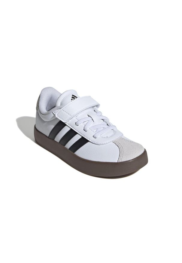 Adidas - Buty dla dzieci ADIDAS VL Court. Okazja: na uczelnię. Zapięcie: rzepy. Materiał: kauczuk. Sport: turystyka piesza