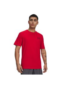 Koszulka Under Armour Sportstyle Left Chest SS (1326799-600). Kolor: czerwony. Sport: fitness #1