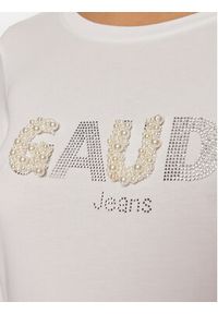 Gaudi T-Shirt 421BD64035 Biały Regular Fit. Kolor: biały. Materiał: bawełna #5