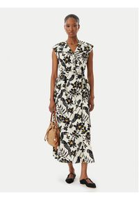 LOLA CASADEMUNT Sukienka koszulowa MS2616009 Czarny Regular Fit. Kolor: czarny. Materiał: bawełna. Typ sukienki: koszulowe #3