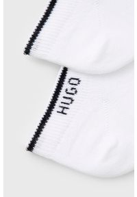 Hugo - HUGO skarpetki (2-pack) damskie kolor biały. Kolor: biały
