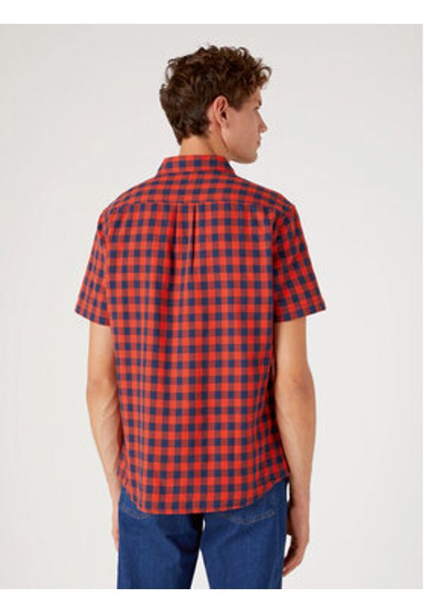Wrangler Koszula W5K02L114 112337484 Czerwony Regular Fit. Kolor: czerwony. Materiał: bawełna