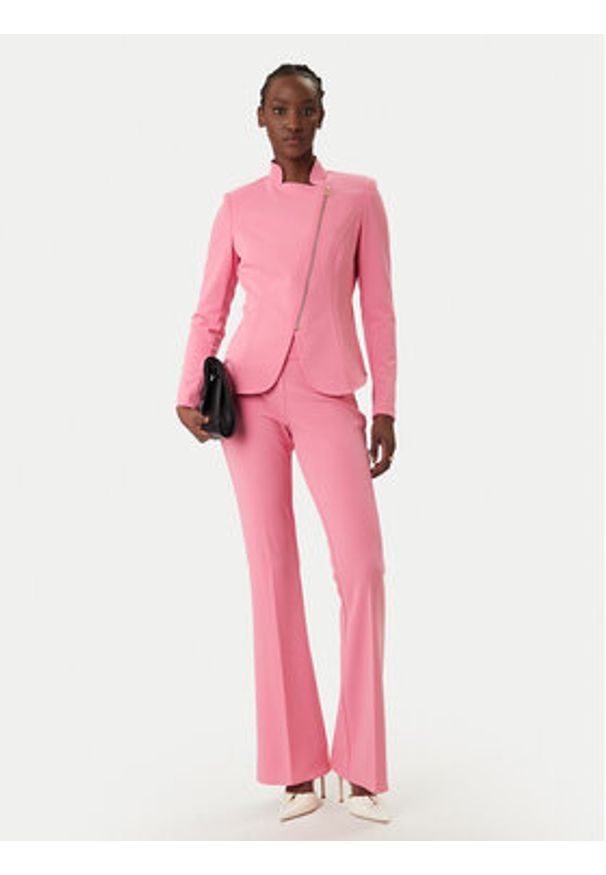 Rinascimento Marynarka CFC0127901003 Różowy Slim Fit. Kolor: różowy. Materiał: syntetyk