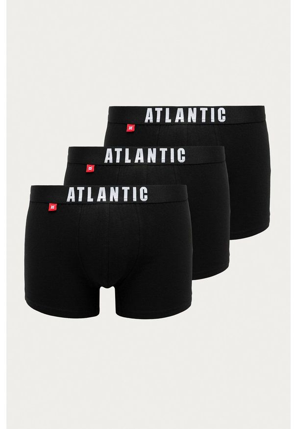 Atlantic - Bokserki (3-pack). Kolor: czarny