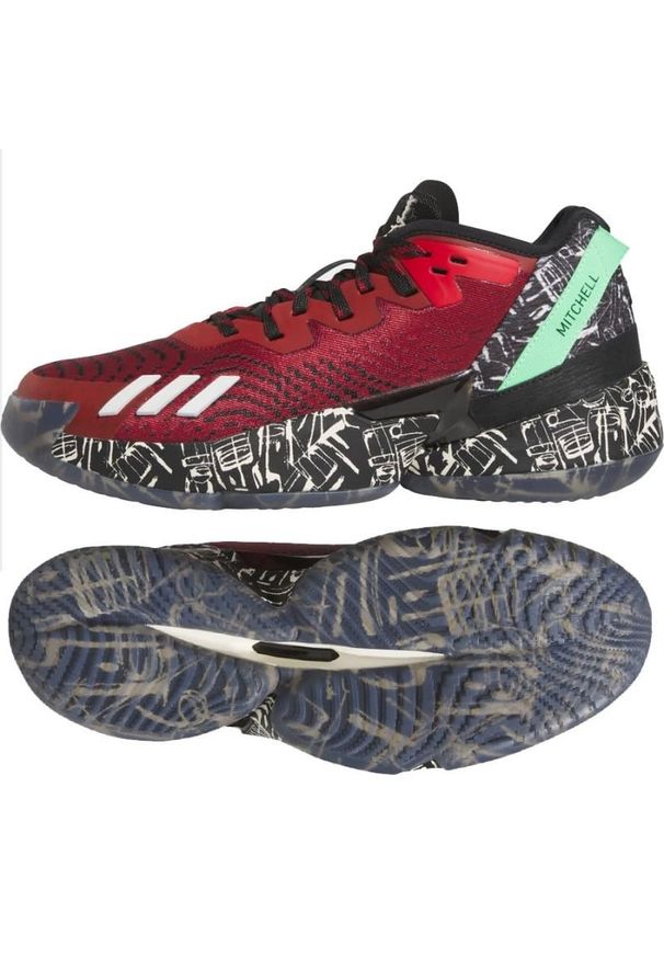Adidas - Buty do koszykówki adidas D.O.N.Issue 4 IF2162 czerwone bordowy. Zapięcie: sznurówki. Kolor: czerwony. Materiał: tkanina, syntetyk. Sport: koszykówka