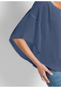 bonprix - Bluzka szyfonowa z topem. Kolor: niebieski. Materiał: szyfon #2