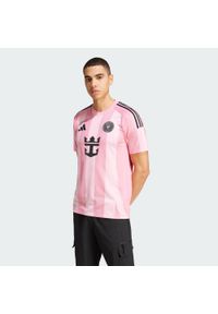 Adidas - Koszulka Inter Miami CF 25/26 Home. Kolor: różowy. Materiał: materiał. Wzór: paski