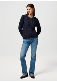 Wrangler - DAMSKI SWETER WRANGLER CABLE KNIT CREW DARK NAVY 112370798 #5