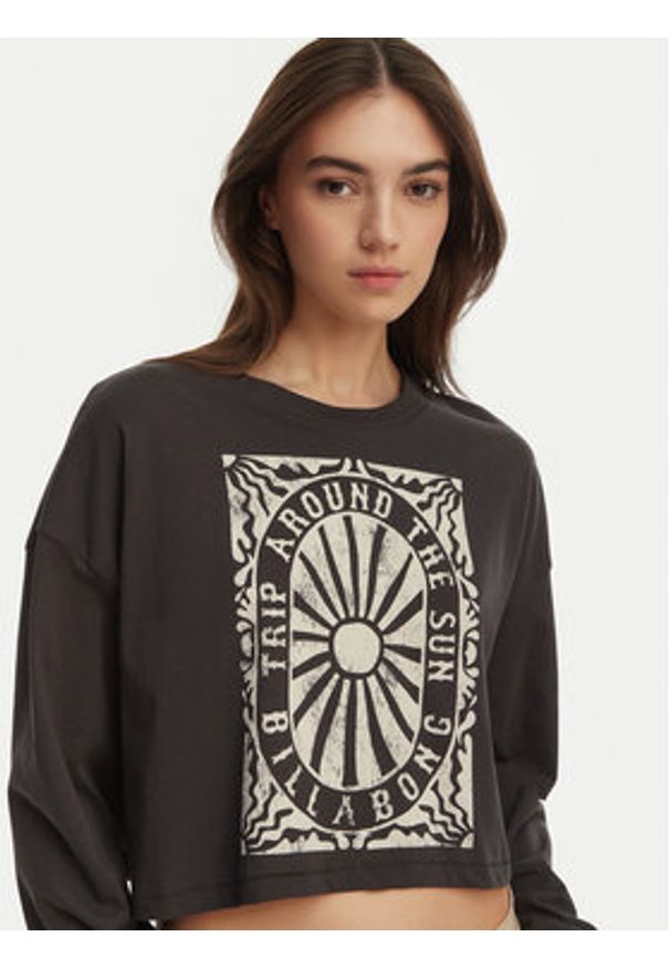 Billabong Bluzka Trip Around EBJZT00491 Szary Cropped Fit. Kolor: szary. Materiał: bawełna