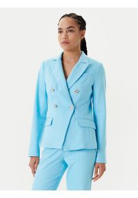 Morgan Marynarka 251-VPKY.F Turkusowy Slim Fit. Kolor: turkusowy. Materiał: syntetyk