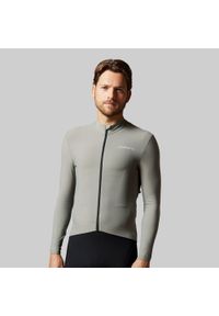 ACELERA - Ciepła męska koszulka kolarska z długim rękawem. Kolor: szary. Materiał: materiał. Długość rękawa: długi rękaw. Długość: długie. Sport: kolarstwo #1