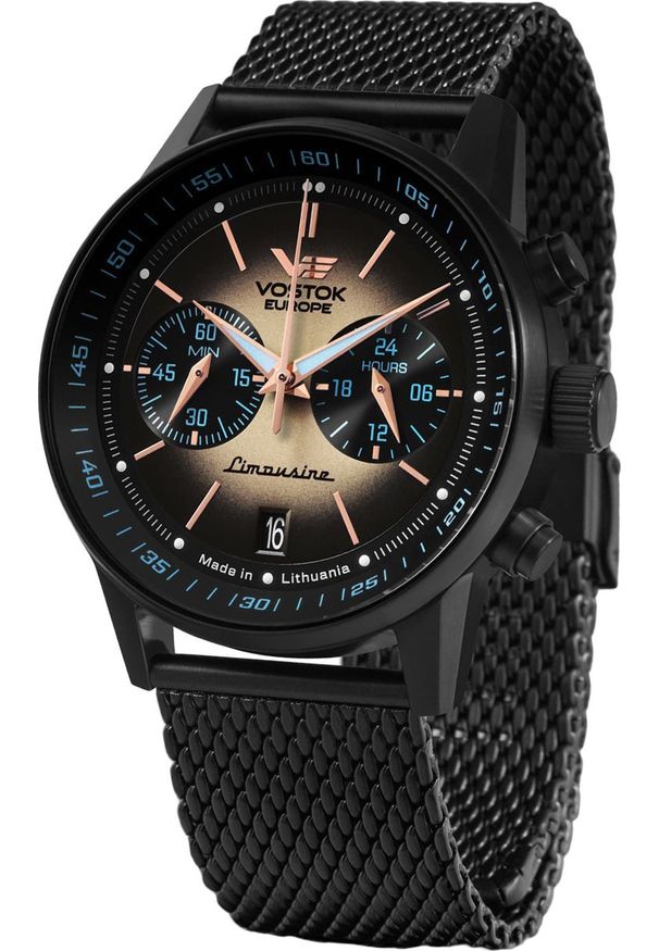 Zegarek Vostok Europe Zegarek męski Vostok Europe VK64-560C691B czarny. Kolor: czarny