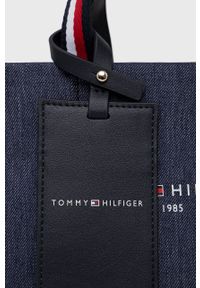 TOMMY HILFIGER - Tommy Hilfiger torebka kolor granatowy. Kolor: niebieski. Rodzaj torebki: na ramię