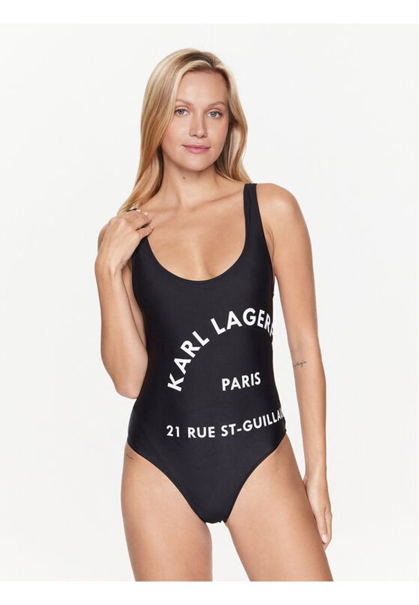 Karl Lagerfeld - KARL LAGERFELD Strój kąpielowy 230W2219 Czarny. Kolor: czarny. Materiał: syntetyk