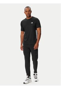 Adidas - adidas T-Shirt Workout Essentials Base 3-Stripes KA3452 Czarny Regular Fit. Kolor: czarny. Materiał: syntetyk #4
