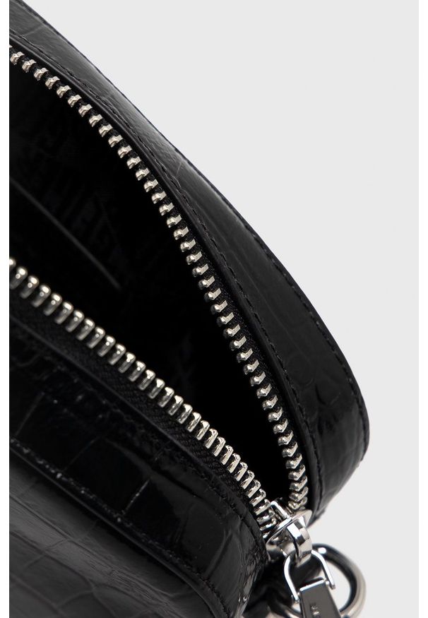Kurt Geiger London - Torebka. Kolor: czarny. Wzór: aplikacja. Dodatki: z aplikacjami. Rodzaj torebki: na ramię