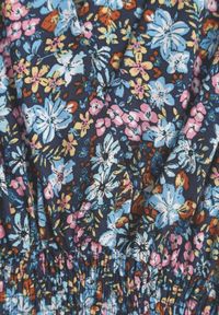 Born2be - Granatowa Sukienka Midi z Gumkami w Pasie i Kopertowym Dekoltem Feseti. Okazja: na co dzień. Typ kołnierza: dekolt kopertowy. Kolor: niebieski. Typ sukienki: kopertowe. Styl: casual, elegancki. Długość: midi #4