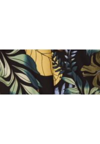 DRYWASH - Sukienka midi na ramiączkach w roślinny nadruk. Typ kołnierza: dekolt w kształcie V. Kolor: czarny. Materiał: tkanina. Długość rękawa: na ramiączkach. Wzór: nadruk. Sezon: lato. Długość: midi #4