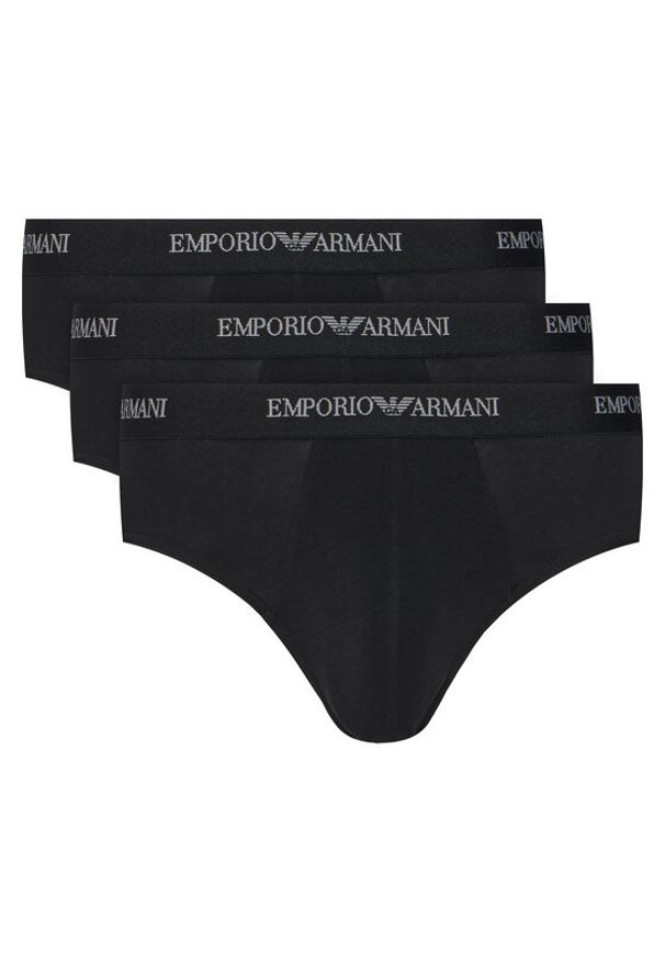 Emporio Armani Underwear Komplet 3 par slipów EM000258 AF14132 MC061 Czarny. Kolor: czarny. Materiał: bawełna