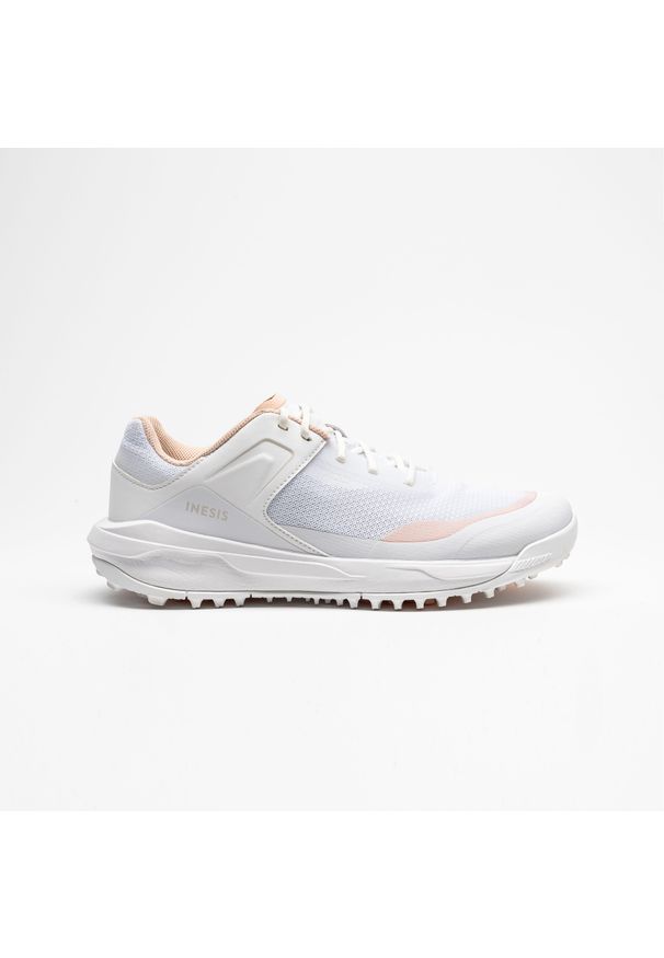 INESIS - Buty do golfa damskie Inesis WW500. Kolor: biały, wielokolorowy, różowy, beżowy. Materiał: mesh, materiał. Sport: golf