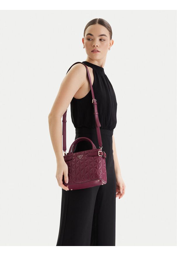 Guess Torebka Paisleigh HWQG98 83050 Bordowy. Kolor: czerwony. Materiał: skórzane
