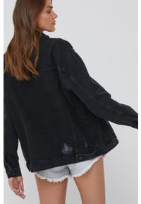 Answear Lab kurtka jeansowa damska kolor czarny przejściowa. Kolor: czarny. Materiał: jeans. Styl: wakacyjny #4