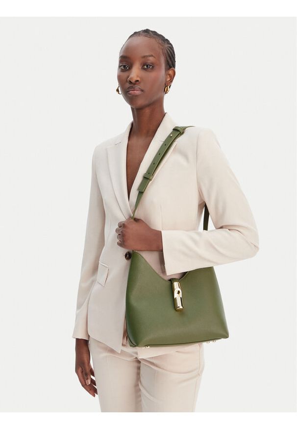 Furla Torebka Goccia S WB01979 BX3353 KH 4555S Zielony. Kolor: zielony. Materiał: skórzane