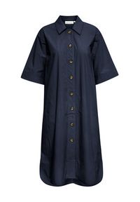 Karen by Simonsen Sukienka koszulowa Hayden 10104278 Granatowy Loose Fit. Kolor: niebieski. Materiał: bawełna. Typ sukienki: koszulowe #6