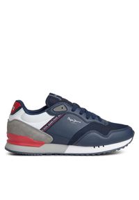 Pepe Jeans Sneakersy PMS30991 Granatowy. Kolor: niebieski. Materiał: materiał #1