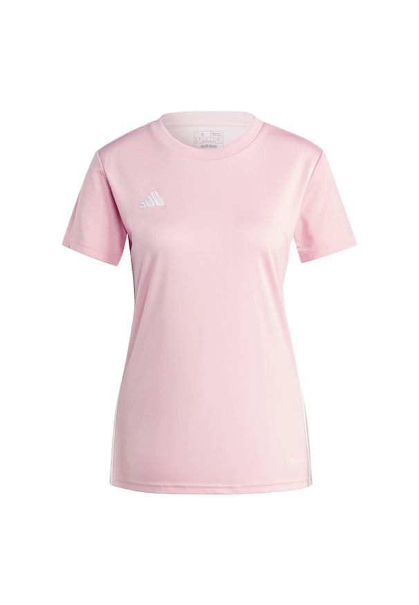 Adidas - Koszulka damska adidas Tabela 23 Jersey. Kolor: biały, różowy, wielokolorowy. Materiał: jersey. Sport: piłka nożna