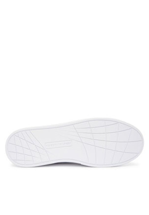 TOMMY HILFIGER - Tommy Hilfiger Sneakersy Icon Court Stripes FM0FM05628 Biały. Kolor: biały. Materiał: skóra