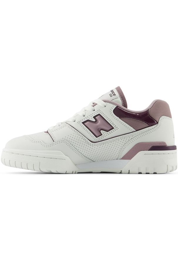 Buty damskie New Balance BBW550EF – białe. Kolor: biały. Materiał: skóra. Szerokość cholewki: normalna