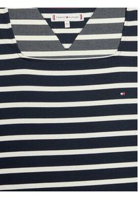 TOMMY HILFIGER - Tommy Hilfiger Sukienka codzienna Punto KG0KG07192 D Granatowy Regular Fit. Okazja: na co dzień. Kolor: niebieski. Materiał: syntetyk. Typ sukienki: proste. Styl: casual