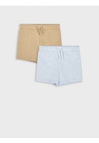 Sinsay - Szorty 2 pack - błękitny. Kolor: niebieski. Materiał: bawełna, dzianina