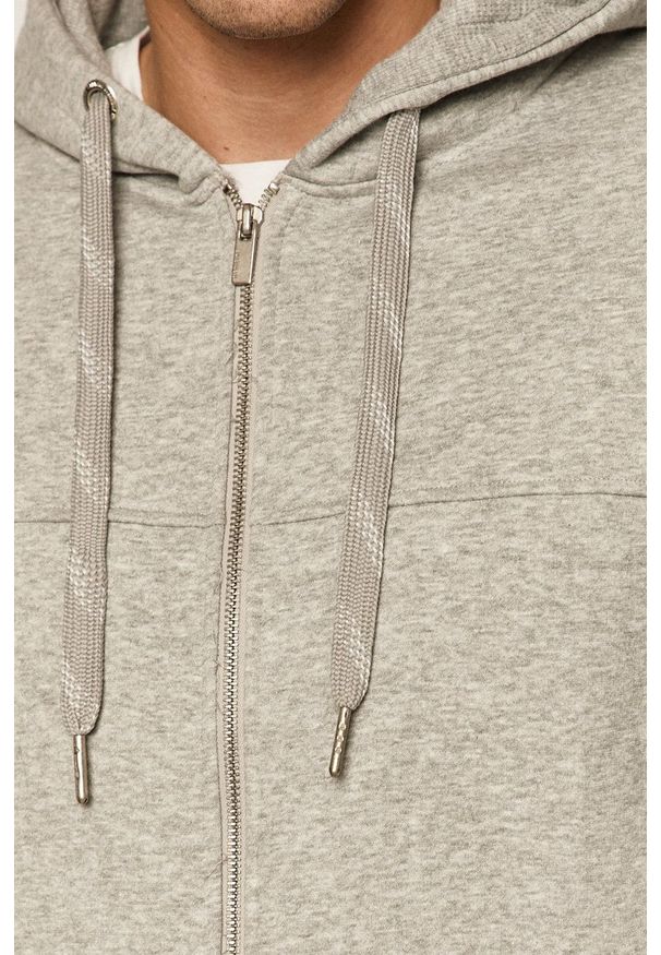 medicine - Medicine - Bluza Basic. Okazja: na co dzień. Typ kołnierza: kaptur. Kolor: szary. Materiał: dzianina. Wzór: gładki. Styl: casual