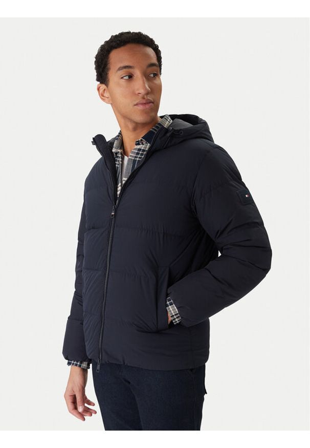 TOMMY HILFIGER - Tommy Hilfiger Kurtka puchowa MW0MW40616 Granatowy Regular Fit. Kolor: niebieski. Materiał: syntetyk