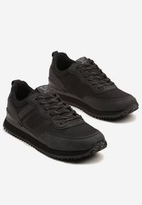 Born2be - Beżowe Buty Sportowe Sneakersy na Podeszwie z Tłoczeniami Elanoveia. Okazja: na co dzień. Kolor: beżowy. Materiał: jeans. Obcas: na obcasie. Wysokość obcasa: niski #3