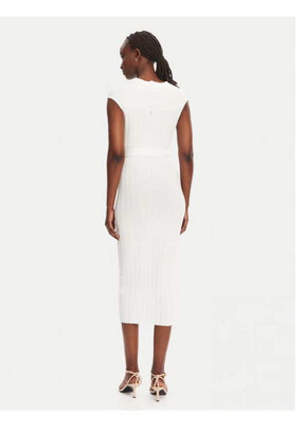 Liu Jo Sukienka dzianinowa WA5365 MS55N Biały Slim Fit. Kolor: biały. Materiał: syntetyk